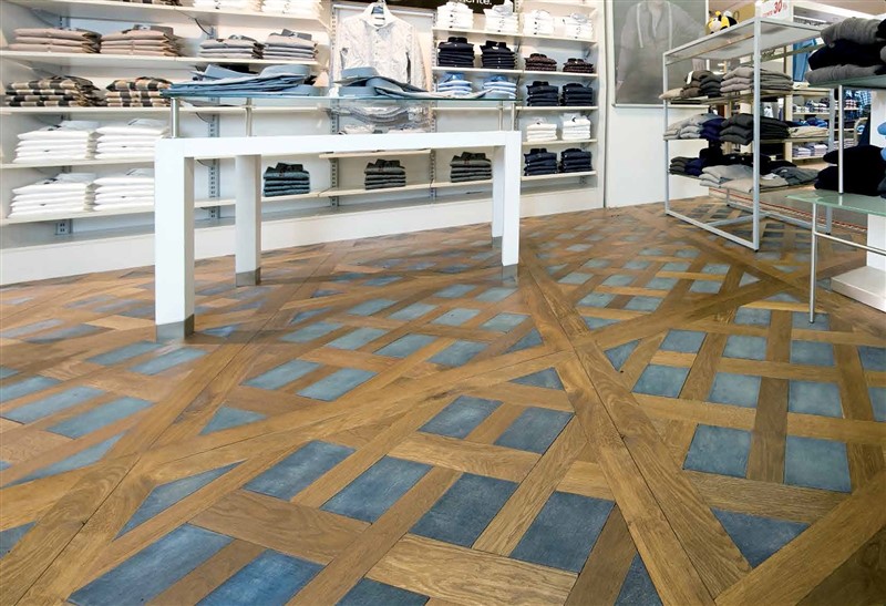 Garbelotto Oak Colored Unique –  Creator (Marküteri) Customize Model (Wood and Denim Mixed)